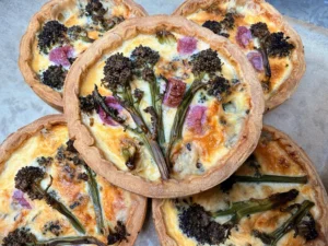 Broccoli and radish quiche